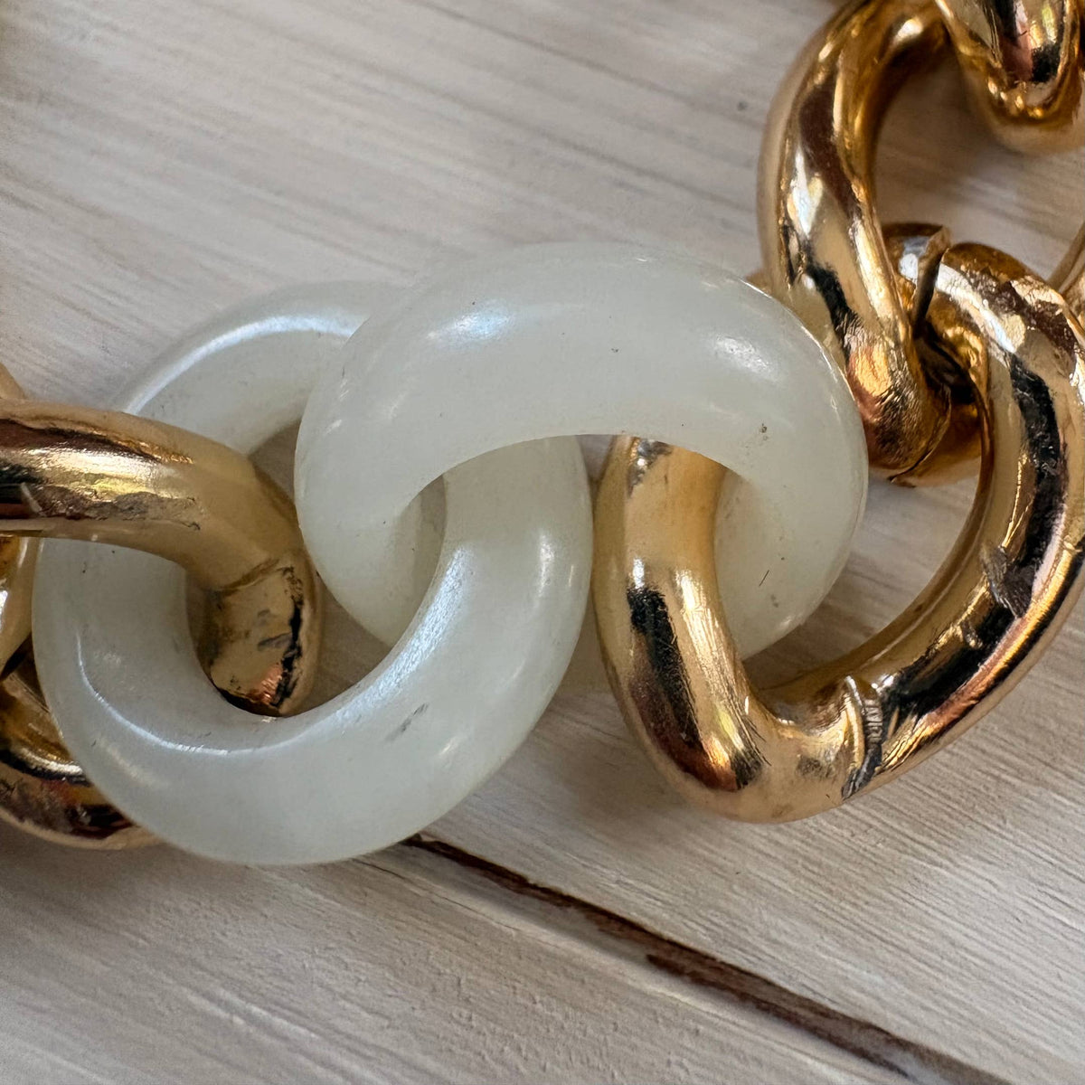 It’s Giving Gold Chain & Vintage Jade Bracelet