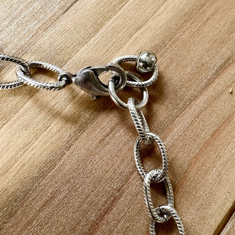 Let’s Go Steady Silver Bar & Chain Bracelet