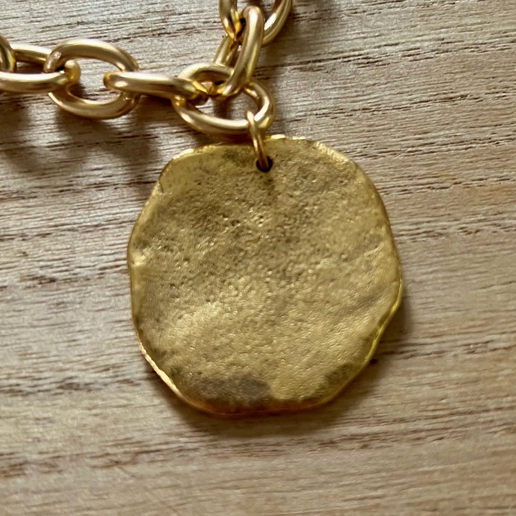 Hype Train Gold Medallion & Chain Necklace