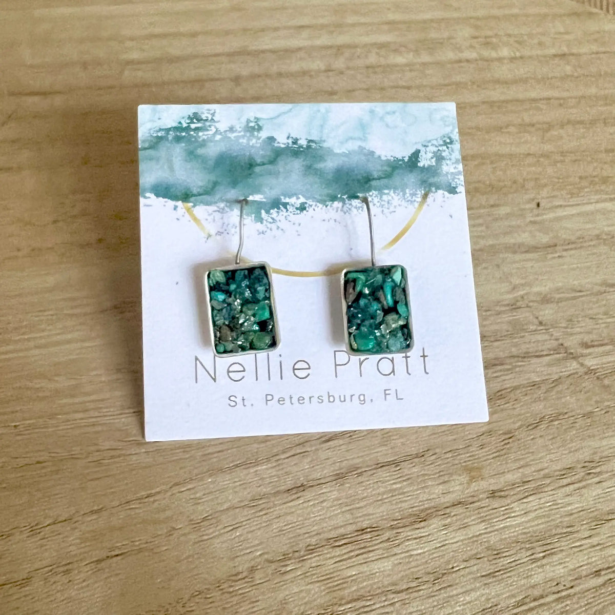 Ever The Optimist Turquoise Inlay Drop Earrings