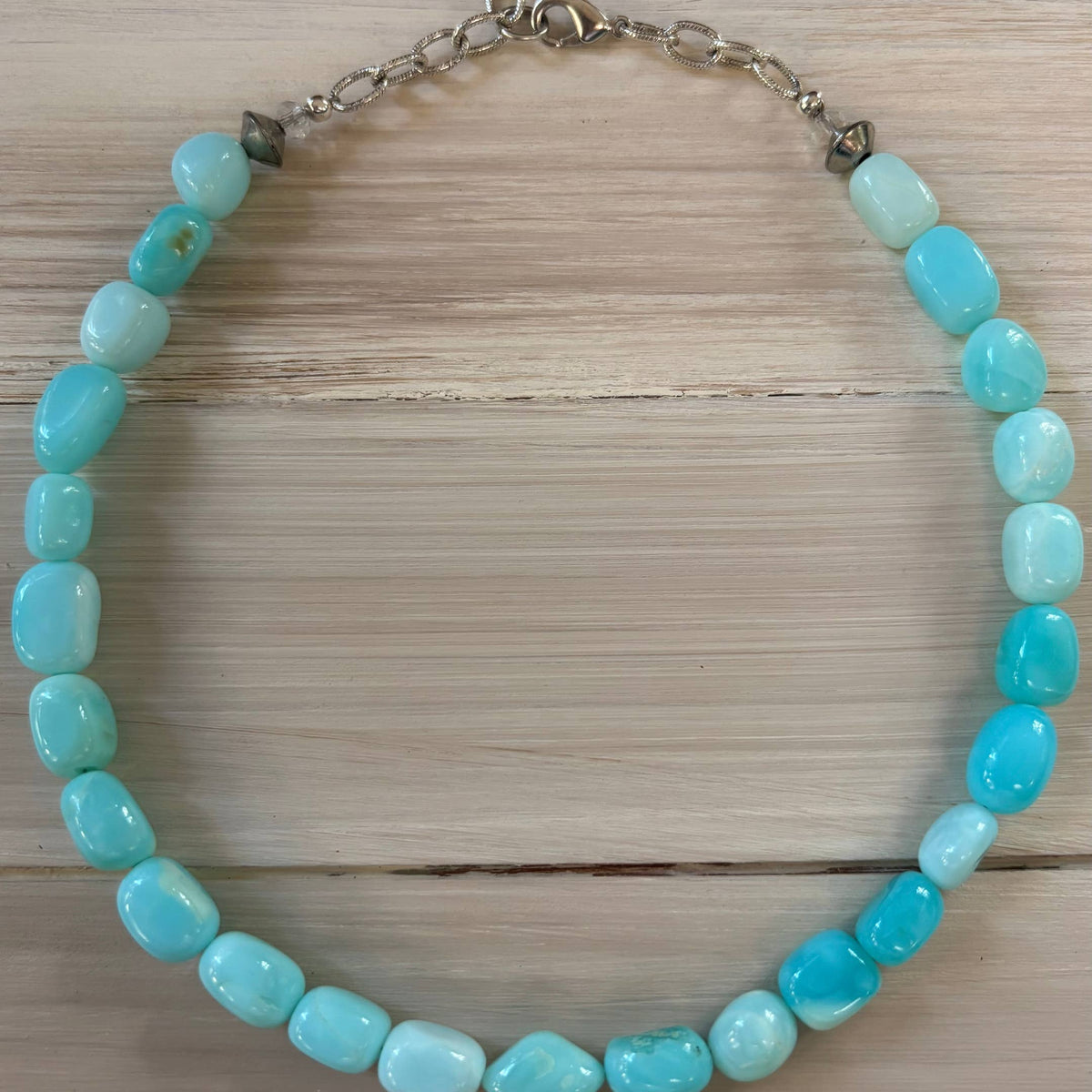 So Emotional Peruvian Opal Nugget Gemstone Necklace