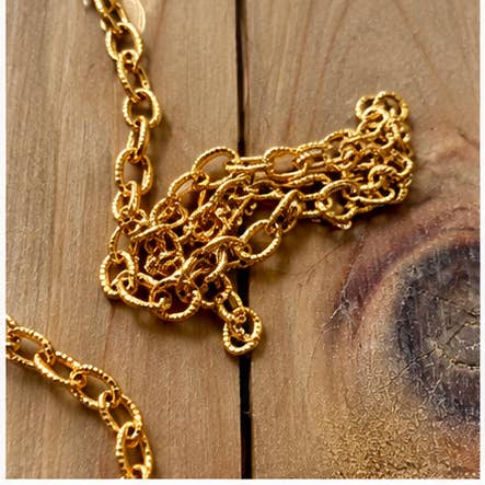 Royal Bloodline Gold Chain & Circle Long Necklace
