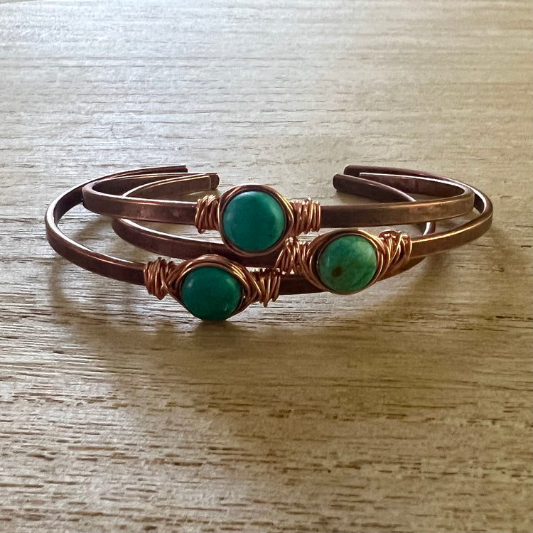 That’s A Big Ask copper turquoise cuff bracelet