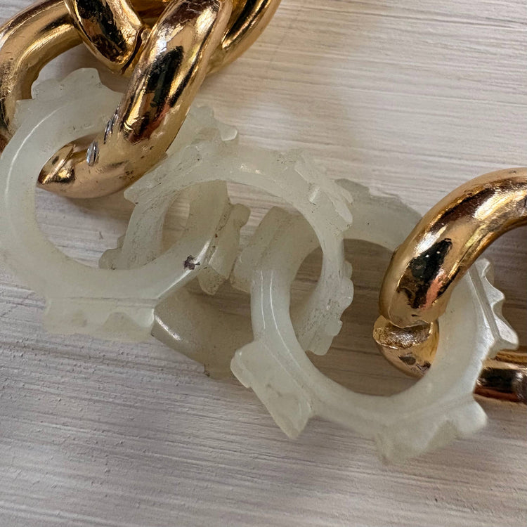 It’s Giving Gold Chain & Vintage Jade Bracelet