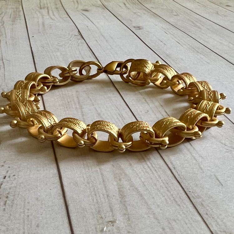 Maybelle From Slidell gold antique chain bracelet