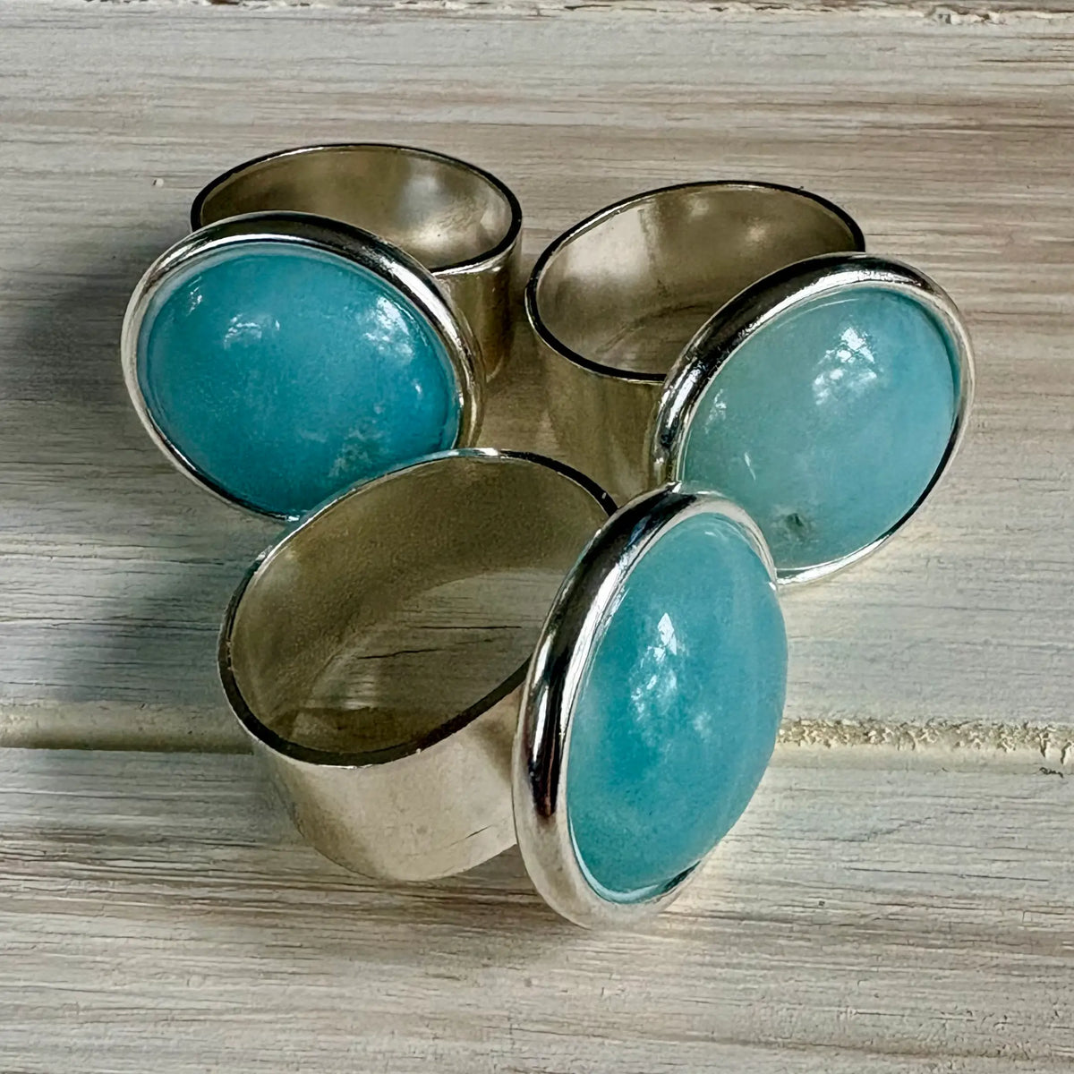 Let’s Have A Kiki Amazonite Gemstone Statement Ring