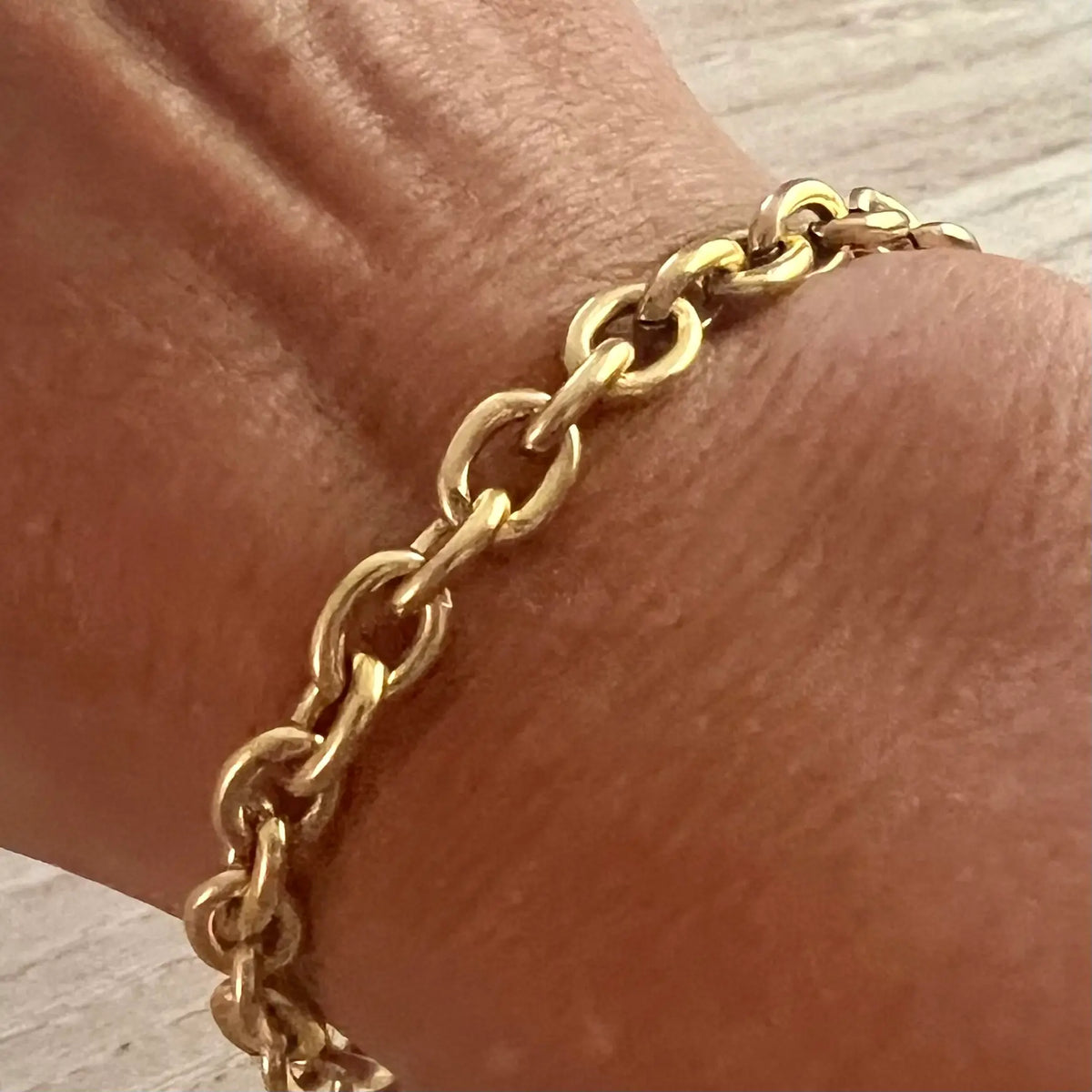 Champagne Thursdays Gold Charm & Moonstone Bracelet