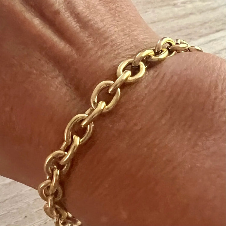 Champagne Thursdays Gold Charm & Moonstone Bracelet