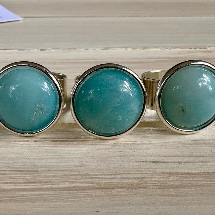 Let’s Have A Kiki Amazonite Gemstone Statement Ring