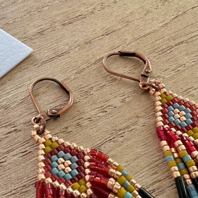 The Rough and Tumble Handwoven Miyuki Seed Bead Earrings