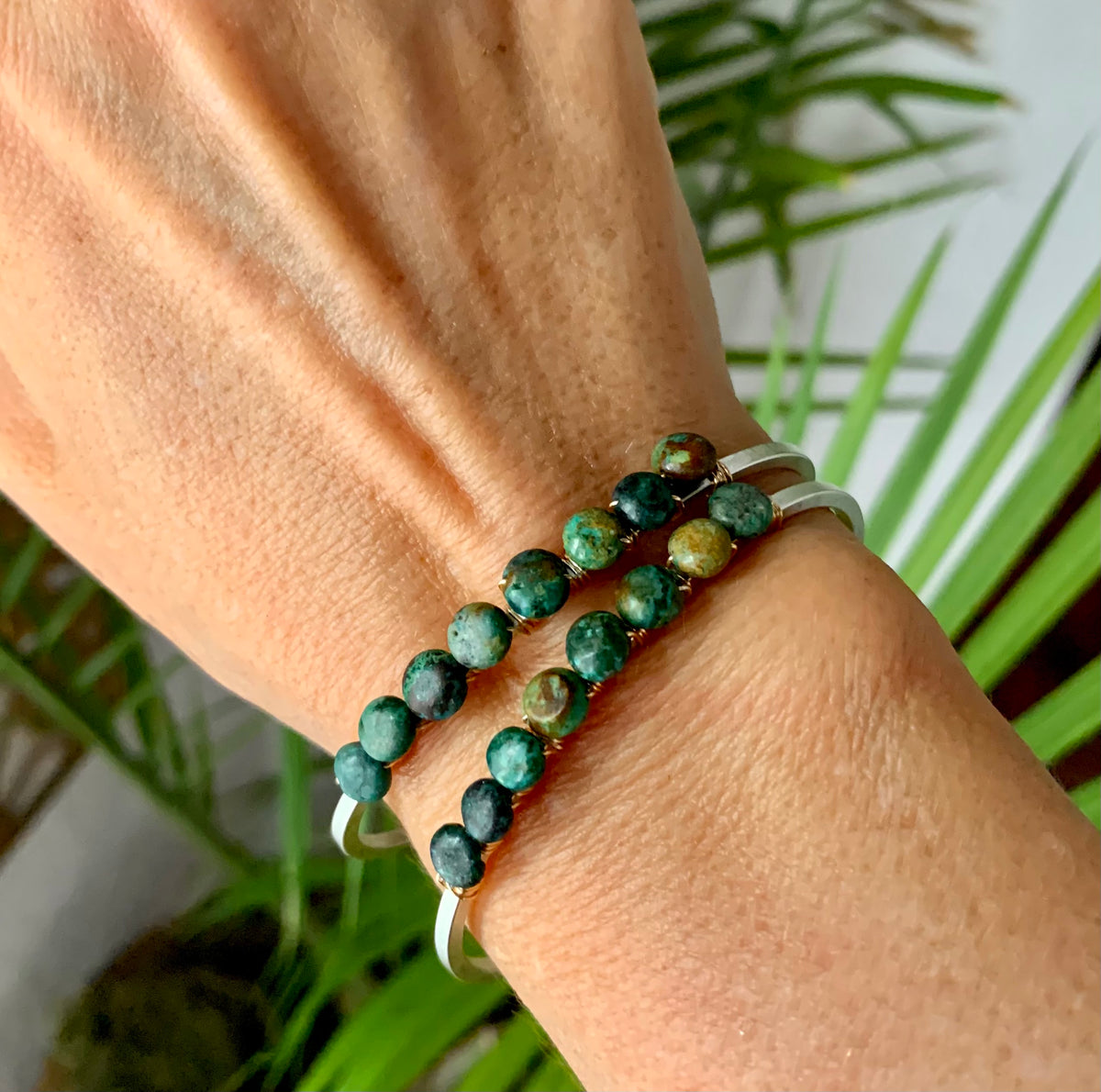 Text Me Turquoise Adjustable Silver-Plated Cuff Bracelet