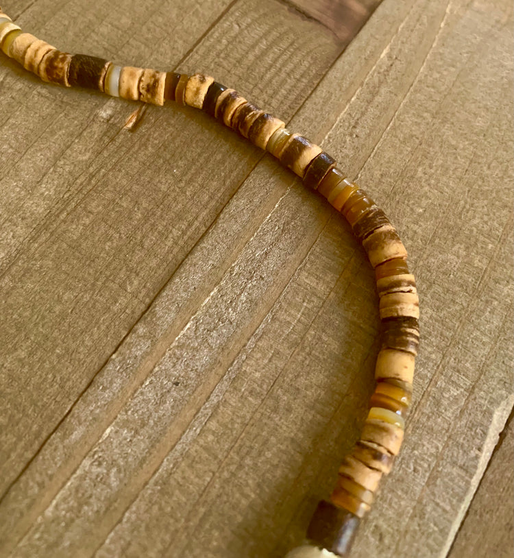 Daydreamer Fair Trade Java Glass & Shell Necklace