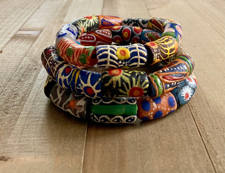 Glamazon fair trade colorful bracelet stack set of 3