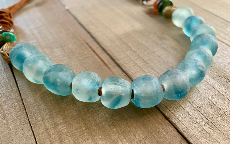 Beach Day Fair Trade Vegan Leather Beach Necklace