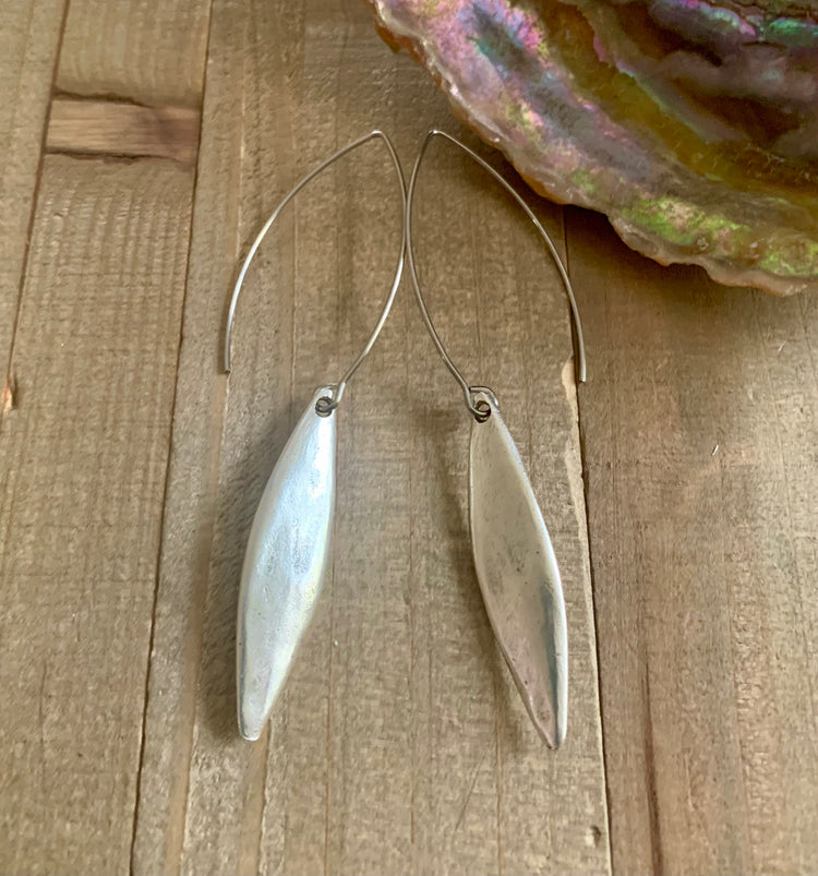 Rosé All Day Antique Silver Diamond-Shaped Statement Earrings