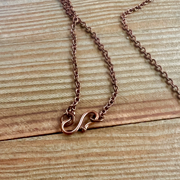 Afterparty Copper-Plated Skeleton Leaf & Chain Necklace