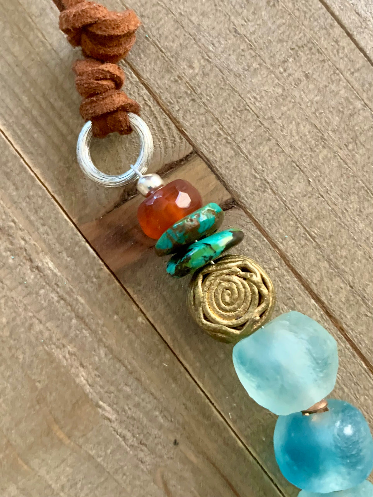 Beach Day Fair Trade Vegan Leather Beach Necklace